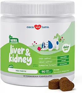 Mælk tidsel til hunde - 90 bløde tykkere - lever og nyrestøtte - leverstøtte med EPA & DHA - Detox - lever supplement til hunde med cholin og L-arginin.