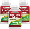 Bedste Naturals Grapeseed Extract 400 mg 120 vcaps (120 Greve (pakke med 3))