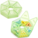 2PCS Weekly Pill Organizer Stor 7 dag Pill Box Organizer Daglig medicin sag for Vitamin Fish Oil Pills Kosttilskud Gigt Friendly