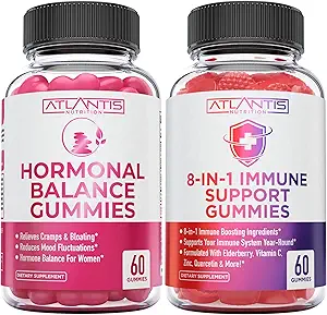 Atlantis Nutrition 60 Hormonal Balance for kvinder Gummies + 8-in-1 Immunstøtte 60 Gummies
