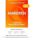 Amberen Menopause Supplement for kvinder, 60 kapsler, Klinisk Proven, Hjælper Support Hormone Balance, Hjælper Relieve 12 Menopause Symptomer: Hot Flashes, Night Sweats, Mood Swings og mere