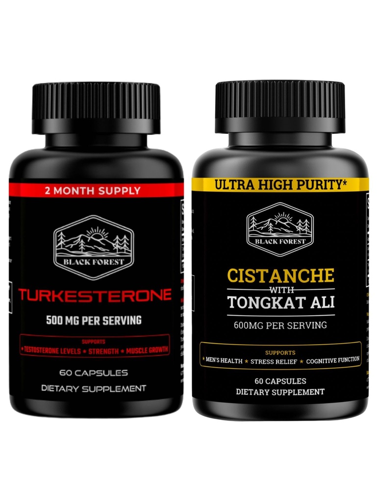 Black Forest Supplements Starter Pack Bundle. 1 X Turkesteron + 1 X Cistanche (TESTO Pack)