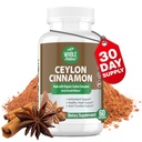 Kanel kapsler 1200mg. Økologisk Ceylon kanel supplement, kanel piller støtte hjerte, hjerne, ben, fælles, metabolisme. Ægte kanel pulver, ikke-GMO, gluten fri, Vegan 60 ct (1)