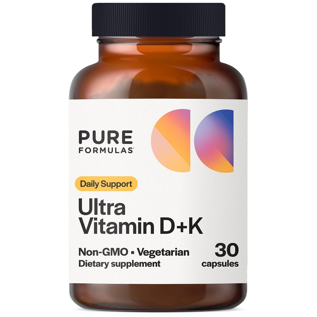 D3 K2 vitamin 5000 IE - VIT D3 K2 supplement til Calcium Absorption, Knoglestyrke, cardiovaskulær & immunfunktion Support, Soy- Free, Non- GMO 30 Vegetariske kapsler