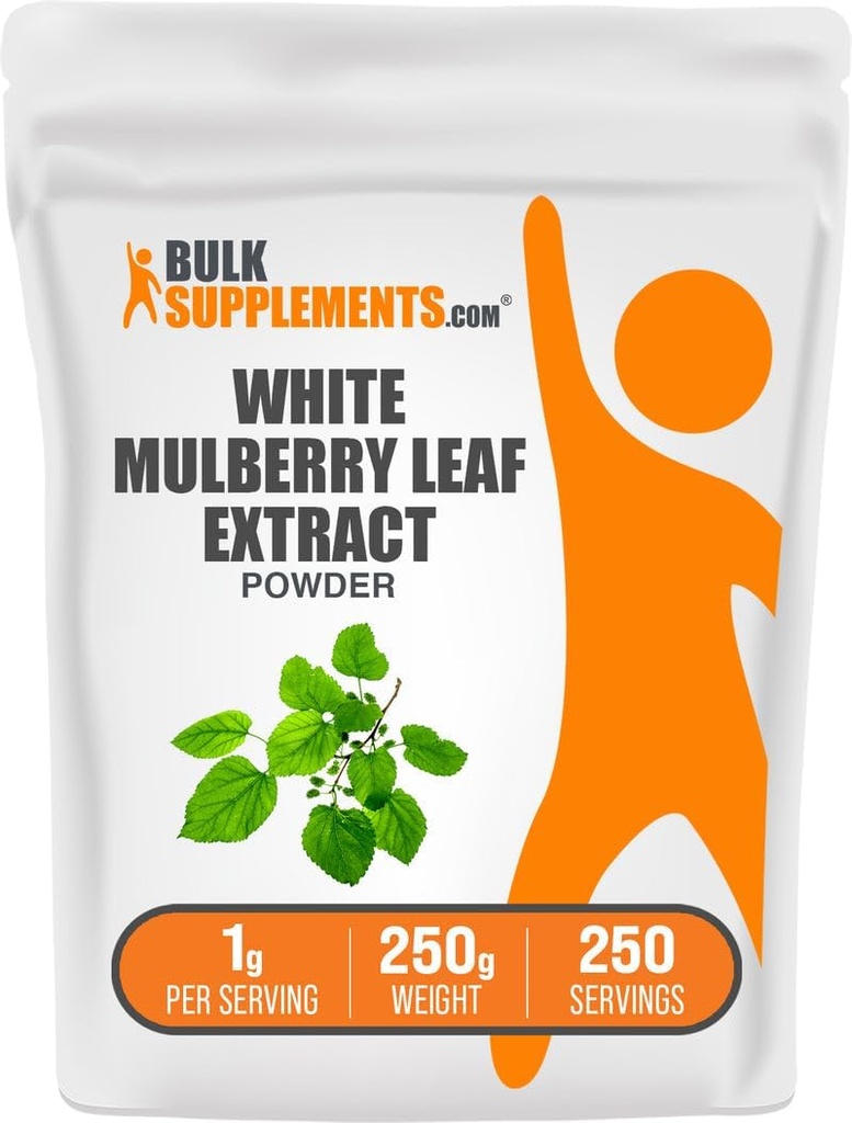 Bulkadditions.com White Mulberry Leaf Extract Powder - White Mulberry Extract, Herbal Supplement - Gluten Free, 1g per Serving, 250g (8,8 oz) (Pack of 1)