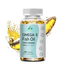 Triple Strength Wild Alaska Omega-3 2500mg + EPA 1,300mg + DHA 1,200mg, Supplement for hjerte og fælles sundhed, 120 Softgels 60 Day Supply