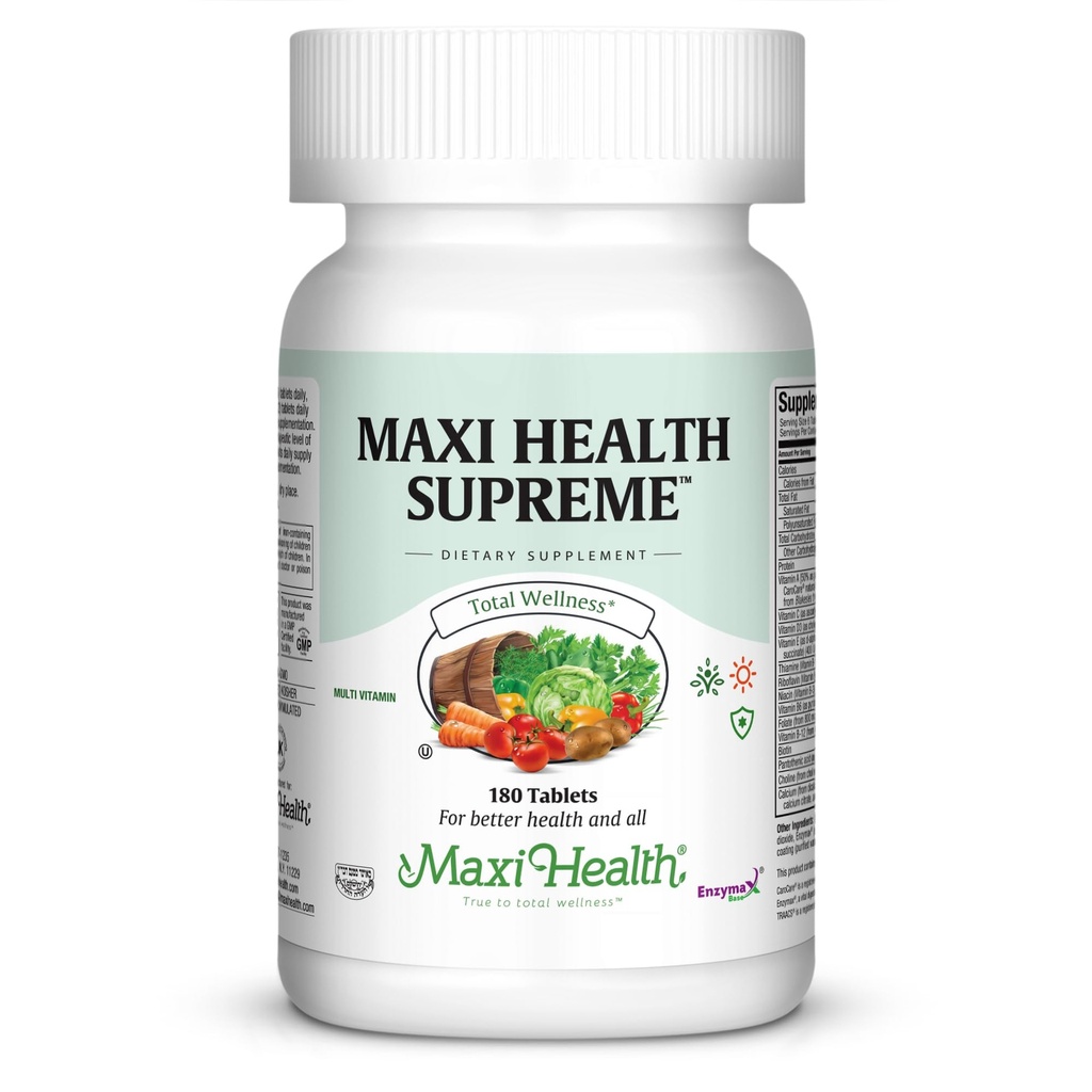 Multivitamin til mænd og kvinder - Supreme High Potency Daily Multi med mineraler, CoQ10 & antioxidanter - Energi, immunforsvar, ben, hjerte & wellness - vitamin A, C, D, E, B12, B6 & biotin 180 tabletter