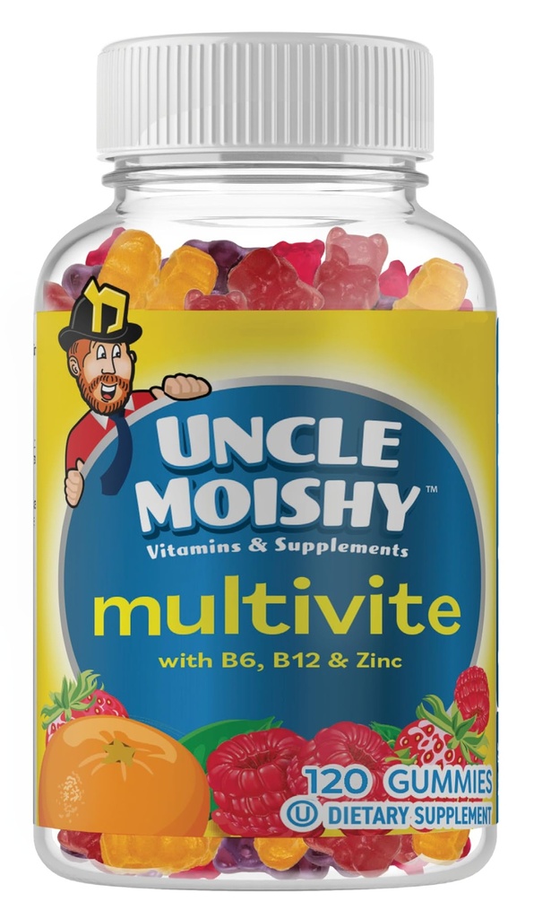 Onkel Moishy Childrens Multi- Vitamin Mineral Jellies med Cholin - 120 Jellies