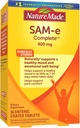 Nature Made SAM- e Komplet 400 mg, Kosttilskud til Mood Support, 36 tabletter, 36 dages forsyning
