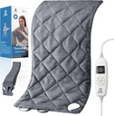 BOB OG BRAD Vægtet opvarmning Pad med Langt infrarød varme, Stor opvarmning Pad for Body Back Deep Muscle Pain Relief, Gave til Familie Kvinder Mænd, ETL Certified 2.4lbs, 12 "x24" (Grey)