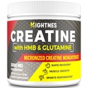 Kreatin HMB, Kreatin pulver til mænd og kvinder, Mikroniseret Creatin monohydrat til muskel vækst og inddrivelse og øget styrke, ydeevne, Creatin HMB med glutamin, Gluten Free, 30 Servere