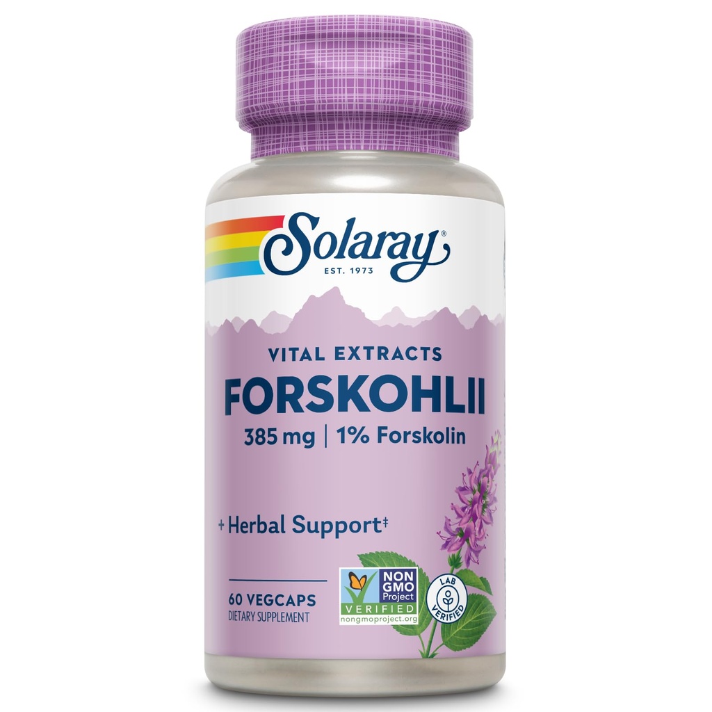 SOLARAY - Forskohlii, 385 mg; 60 kapsler