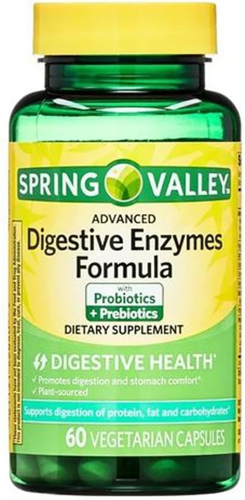 H4U Avancerede fordøjelsesenzymer: en ultimative sundhedsløsning med probiotika, Prebiotika, og enzymer til både kvinder og mænd. Vegetarisk fordøjelsesenzymer supplement (60 Greve)