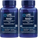 Life Extension NAD + Cell Regenerator og Resveratrol Elite, NIAGEN nicotinamid riboside, Trans- resveratrol, quercetin, Fisetin, for Longevity, Energy, og oxidativ Stress, 30 Vegetarisk Capsule