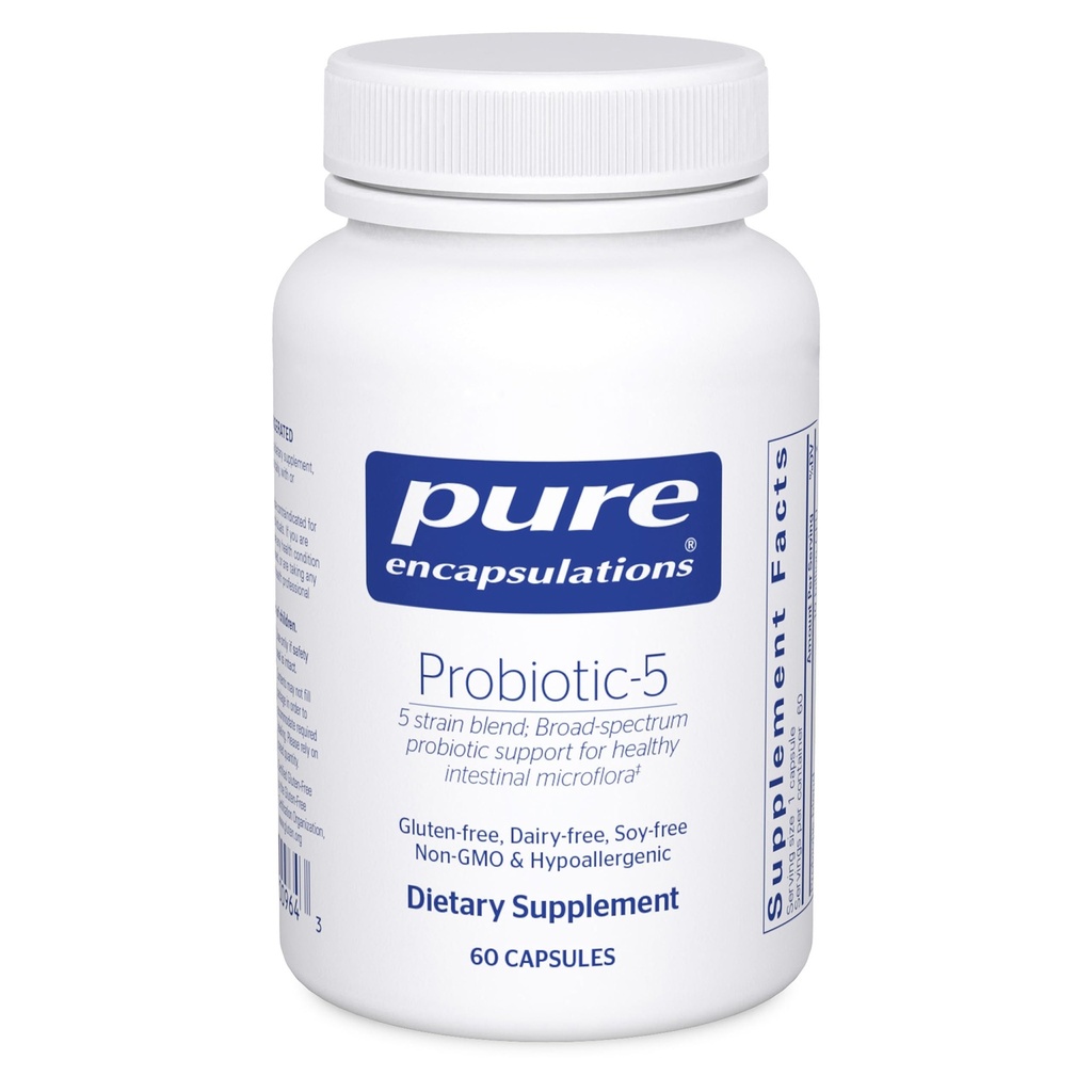 Ren indkapsling Probiotic- 5; Dairy and Soy Free Probiotic Blend to Support Immunation and Gastrointestinal Health