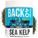 Økologisk Kelp pulver til hunde, Tørret Sea Kelp tillæg til thyreoideafunktion, tandpleje, immunforsvar, fordøjelse, hud & Coat - Jod Rich - Multivitamin til katte og hunde 16oz - Made in USA