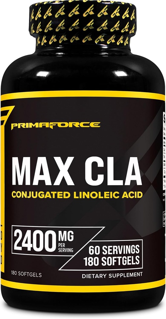 Primaforce CLA 2400 mg per servering (180 softgel) - Max CLA - for mænd og kvinder, ikke-Stimulerende, GMO Free & Gluten Free
