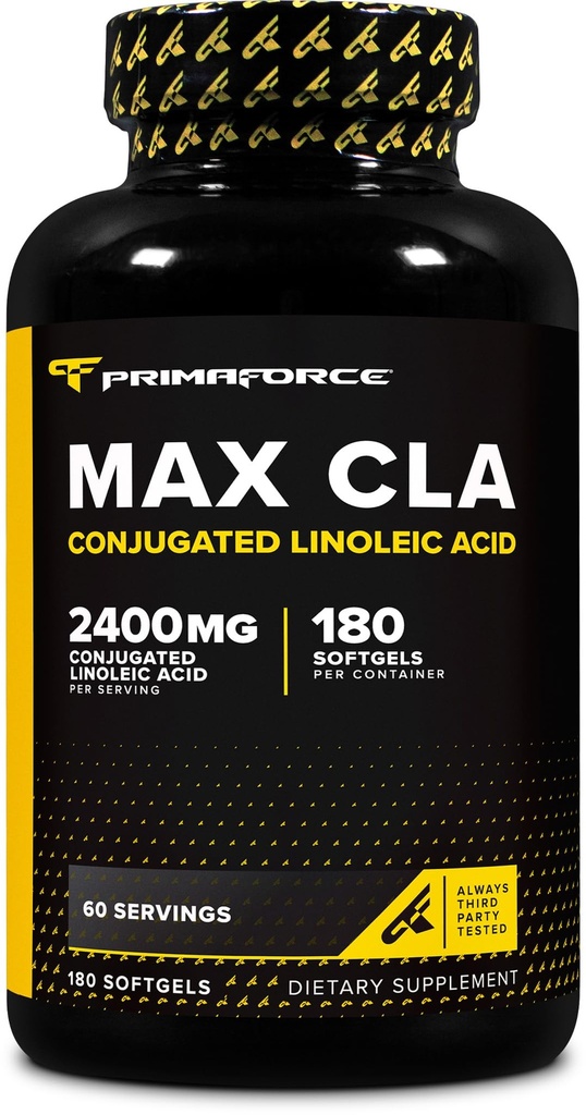 Primaforce CLA 2400 mg per servering (180 softgel) - Max CLA - for mænd og kvinder, ikke-Stimulerende, GMO Free & Gluten Free