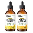 Wild & Organic Rhodiola Rosea Tinktur 4 fl oz & Ashwagandha Tinktur 4 fl oz