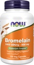 NOW Bromelain 500 mg, 120 Veg kapsler