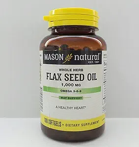 Mason FLAX SEED OIL 1000mg SOFTGELS 100 pr. flaske