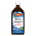 Carlson - MCT & Omega-3, 1480 mg Omega- 3s, 9200 mg MCT, Keto- Friendly, Captain & Capric Acid, Energy Production, Fat Metabolisme, Lemon- Lime, 500 ml (16, 9 Fl Oz)