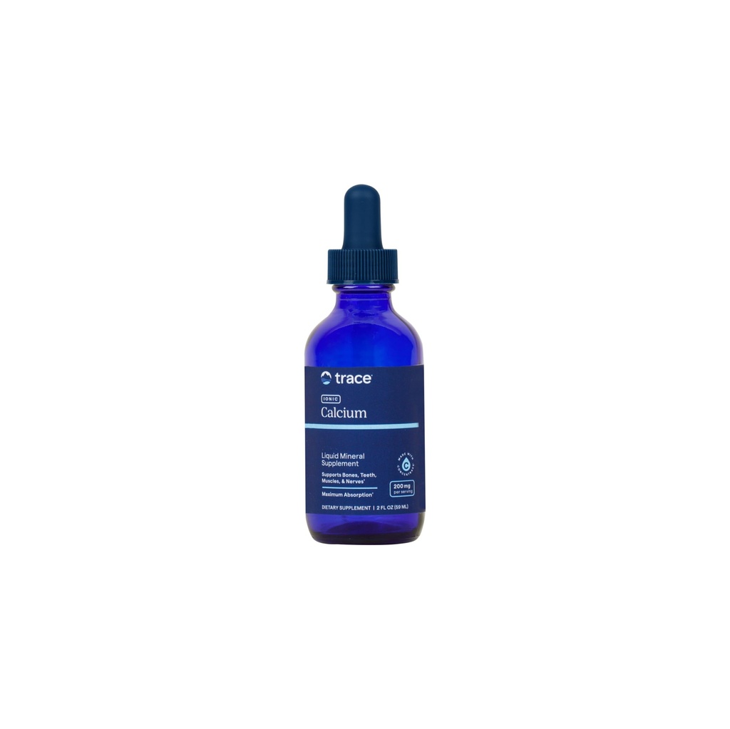 Trace Minerals Ionic Calcium - Supplement til støtte ben sundhed & styrke - Calcium supplement til støtte dental & nerve sundhed - Support Mineral Absorption & ben densitet - 2 fl oz (Om 48 Serveringer)