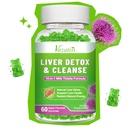 Mælk Thistle Gummies for voksne børn. Lever rense Detox reparation Gummies, mælk tidsel ekstrakt supplement til leverstøtte fordøjelsesmiddel, 60ct Apple Flavor