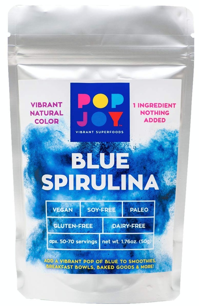 100% Blå SPIRULINA Pulver af POPJOY - Vibrerende SUPERFODER