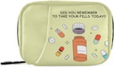 Naanle 7 Day Pill Case Bag - Bærbar Ugentlig Pill Organizer med lynlås, Kompakt størrelse til Vitamin Supplement Holder