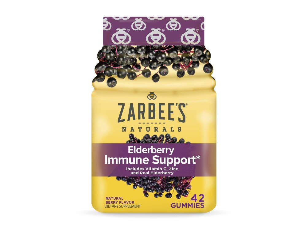 Zarbee 's Adult Elderberry Immunsupport Gummies, Berry 42ct