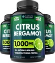3 Pack Citrus Bergamot Extract 1000mg, supplement til hjerte, immunsystem support, og sund aldring - Pure 360 Vegan kapsler