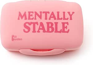 Sød, Stor Pill Organizer - Store Silicone Rejsetilfælde for Vitamin & Kosttilskud i Blå / Unwell