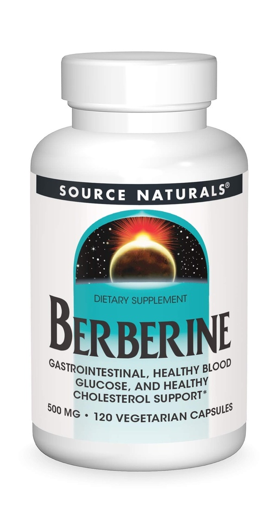 Kilde Naturals Berberine vegetabilsk kapsel, til Gastrointestinal støtte * - 120 Vegetariske kapsler