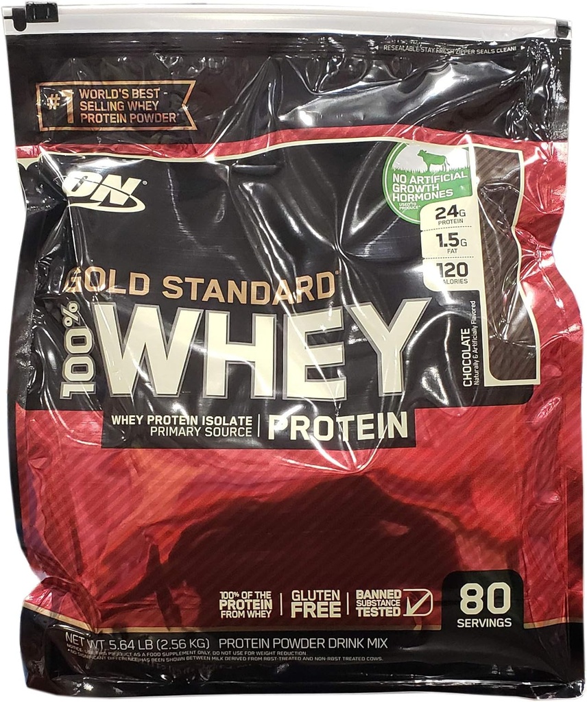 Optimum Nutrition 100% Whey Chocolate Gold Standrad, 5.64 Pound