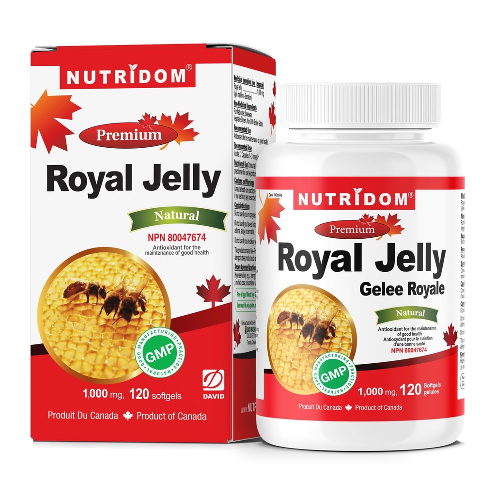 Nutridom Royal Jelly 1000mg, 120 bløddele (One Flaske)
