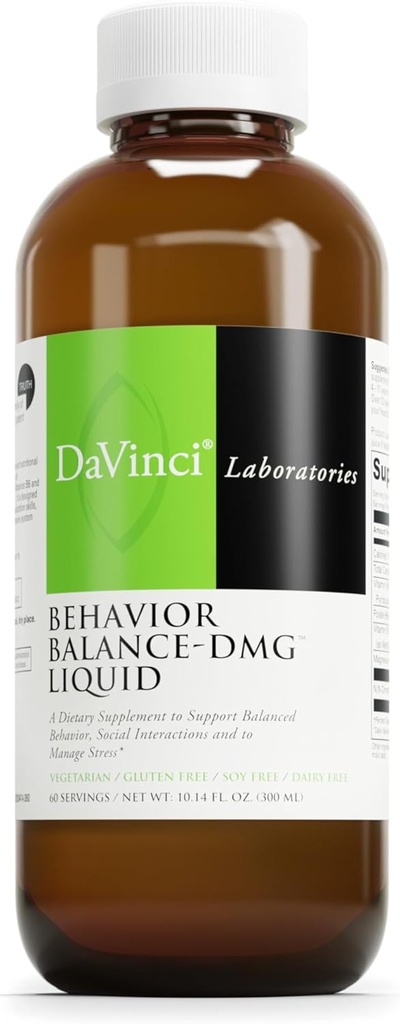 DAVINCI Labs - Behavior Balance - DMG Liquid - Et kosttilskud til støtte Balanceret Behavior og Administrer stress - 10.14 Fl Oz (60 Servere)