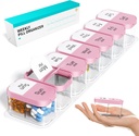 Odaro Ekstra Stor Ugentlig Pill Organizer 2 gange en dag, Pill Box 7 dag Am Pm at holde daglig medicin Vitamin og kosttilskud - Pink