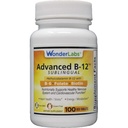 Wonder Laboratories Sublingual Vitamin B12 (1000 mcg), B6 (5mg), Folinsyre (400 mcg) & Biotin (25mcg) - Formuleret med Methylcobalamin Vitamin B- 12 (100 tabletter)