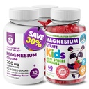DR. MORITZ Magnesium Bundle - Gummies for adult (200mg, 30 Greve) og Kids Magnesium Gummies (60 Greve, 2 Pack) - Sukkerfri