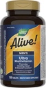 Naturen er i live! Mænds Daily Ultra Multivitamin, High Potency Formel, fremmer hjerte & muskelfunktion *, med Metyleret Vitamin B12, Gluten Free, 150 tabletter
