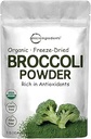 Organic Broccoli pulver, 1 Pound, Fryse Tørret, Indeholder naturlig DIM (Diindolylmethan), og rig på fibre og immunvitamin C, Green Superfood til Smoothie & Drinks, Vegansk Friendly