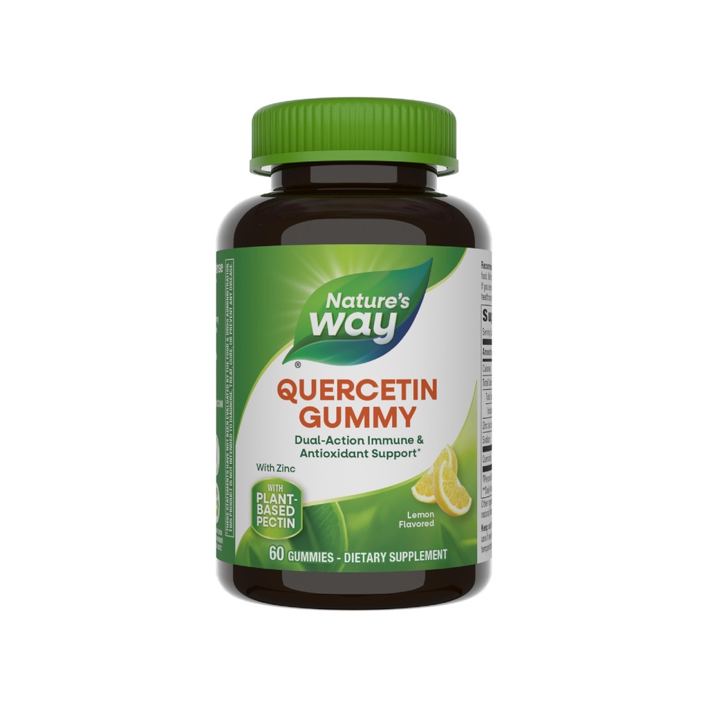 Nature 's Way Quercetin Gummies med zink, immunforsvar støtte *, kraftfuld antioxidant *, Lemon Flavored, 60 Gummies