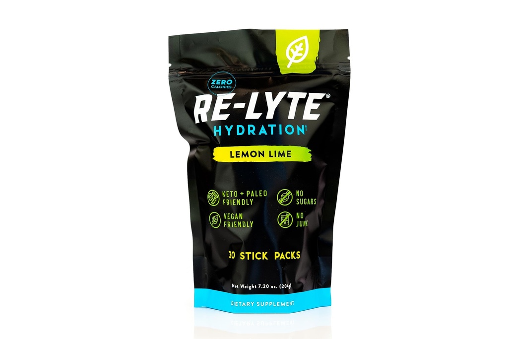 REDMOND Re- Lyte Electrolyte Drink Powder Mix (Lemon Lime), 30 Stick Packs