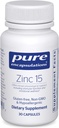 Pure indkapslinger Zink 15 mg - Zink picolinat supplement til immunsystemet støtte, vækst og udvikling - til sår heling - 30 kapsler