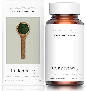 Frisk vand Alger Kapsler - Chlorella Spirulina piller til afgiftning - Potent Chlorophyll - Økologisk pulver supplement - 60 Kapsler - Optimal 50 / 50 Blend