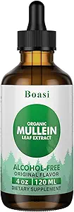 120ml Mullein Leaf Tinktur - Lung Cleanse - Vegan Lung Detox - Respiratoriske Sundhed og immunforsvar Drops - Natural Supplement Liquid Extract 4 fl.oz. Chlorophyll