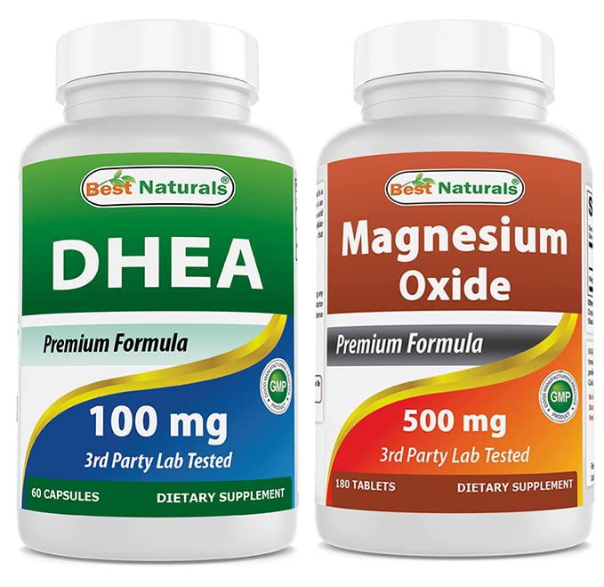 Bedste Naturals DHEA 100 mg & Magnesiumoxid 500 mg