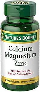 Naturens Bounty Calcium Magnesium Zink, 100 greve, pakke med 6