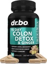 Colon Cleanser Detox til Vægt Flush - 15 dages Colon Cleanse piller med ingefær - Hurtig Natural Laxative, Forstoppelse Relief, tarmbevægelse Kosttilskud til Intestinal Mave Bloating Gut Loss Support